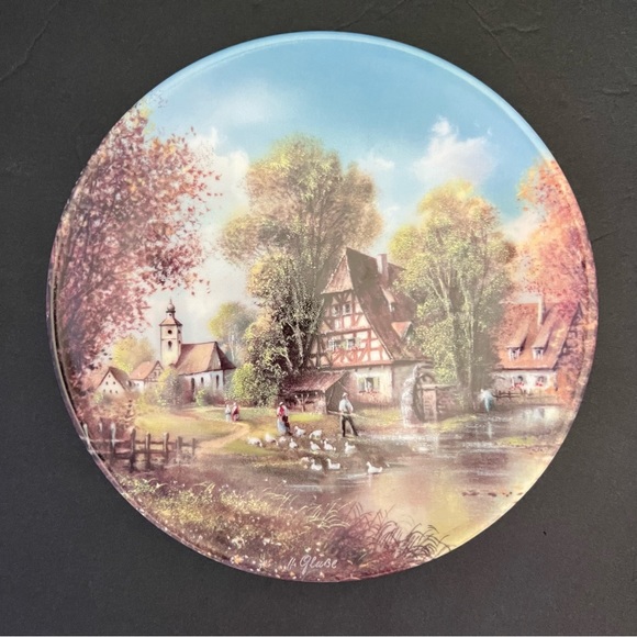 Romantische Dorfansichten Collectables Plates Set of 3 Germany - Picture 7 of 13